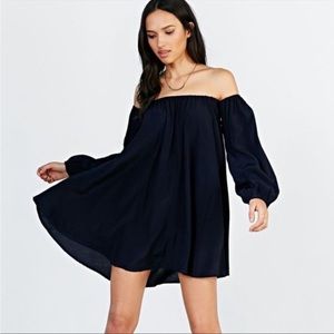 Faithfull The Brand Morning Bell Dress Plain Navy